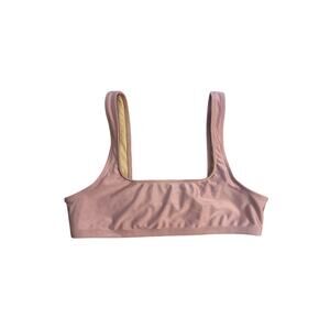 Women M American Los Angeles Apparel Square Neck Bikini Top Swim Orchid Smoke